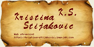 Kristina Stijaković vizit kartica